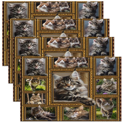 Maine coon placemats set 4 - set,
