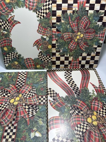 Christmas evergreen placemats - christmas,