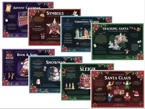 Christmas placemats 12x18 - 12x18, set
