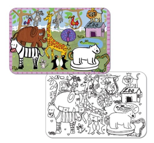 Kids zoo plastic - placemats, set