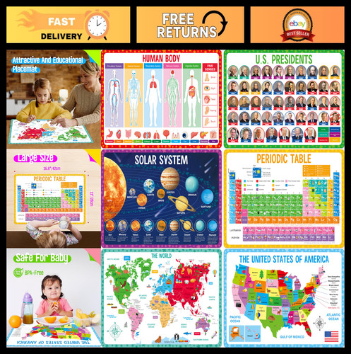 Pack educational placemats - pack,