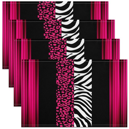 Kids leopard zebra - zebra, placemats