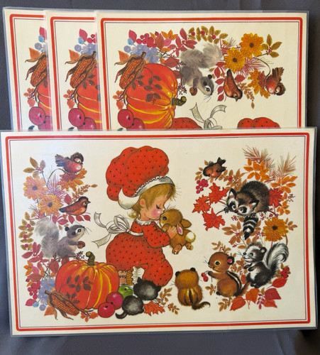 Vintage reversible placemats - reversible,