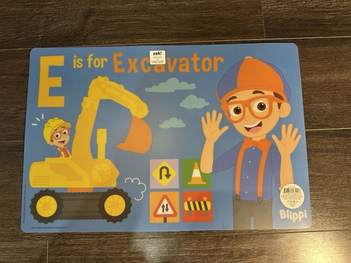 Blippi placemat kids reusable - placemat-kids,