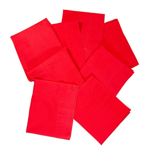 Hand sewn plain red cotton - hand,
