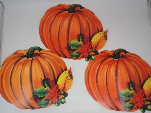 Vintage die cut pumpkin - vintage,